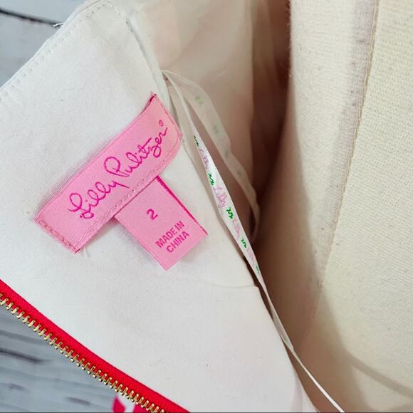 Lilly Pulitzer pink white stripe strapless - Picture 6 of 8